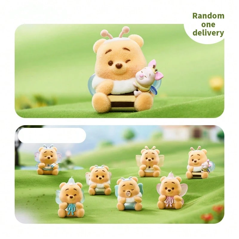 Miniso 小熊維尼 Diedie Puxiu 系列盲盒裝飾,高品質精緻乙烯基材質,可愛設計,居家桌面裝飾,節日生日收藏禮物(隨機發貨 1 個) - 彩色 - 查看 1
