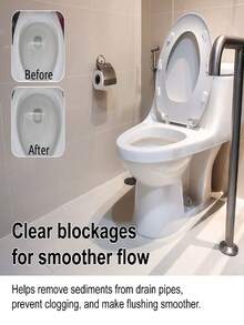 Toilet Effervescent Tablets, Toilet Bowl Urine Stain & Dirt Cleaner, Deodorizer & Descaler, Helps Clear Drain Deposits, Prevents Clogs, Gift For Family And Friends, New And Old Styles Sent Randomly - Solid State - View 6