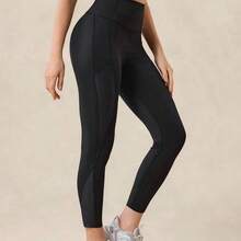 guangzhougaolangshangmao OutZeal Pantalones deportivos de mujer para exteriores de color azul sólido, para correr, gimnasio, yoga, de secado rápido, control de abdomen, cintura alta, con panel de malla, para primavera y verano - Azul marino - Ver 8