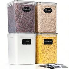 Large 5.2-Liter Canister Lid: 4 Flour Container Labels And Markings | Sealed Storage Cost, Kitchen Utensils. Sugar, Cereals, Cornflakes, Creating an Ideal Kitchen | Dishwasher Durable, Local Warehouse - Übersicht 9