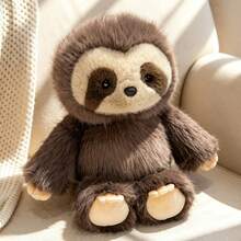 1pc Cute Cartoon Animal Plush Doll, Soft Fabric Panda, Sloth, Bear, Rabbit, Leopard Figurine, Decorative Pillow, Desktop Decor, Photo Prop, Gift For Friends, Birthday, Christmas, Halloween - Multicolor - View 15