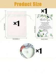 150/60/30pcs Wedding Mini Candle Gift Set, Includes White Heart-Shaped Candles, Thank You Cards And Gift Bags, Perfect For Wedding, Gender Reveal Party, Bridal Shower And Other Celebration Favors - one-size - View 13