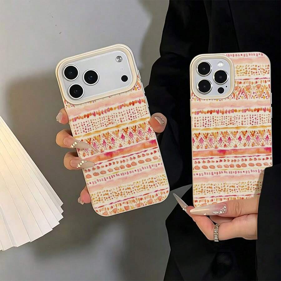 1 chiếc ốp lưng điện thoại bằng chất liệu TPU mềm mại, họa tiết màu nước ấm áp, phù hợp với 17 Pro Max/17/16 Pro Max/15/13/12/11, S20 FE/A15/S24/A55, Note 11/Note 12/Note 13 Pro, bảo vệ điện thoại toàn diện, chống rơi vỡ, mềm mại. - trắng - Xem 1