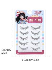 5 pares de pestañas invisibles de diablo con cola puntiaguda, pestañas grandes naturales, suaves y ligeras, cómodas para citas y fiestas - Pestañas Spiky Manga - Ver 11