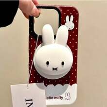 1pc New Cute Silicone Phone Holder, Integrated Magnetic Stand, Portable Phone Back Sticker, Fashionable & Adorable Phone Accessory For Girls - Multicolor - View 5