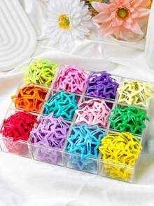 20/30/40/50pcs Random Color Dopamine Star Hair Clips, Cute Small Size Hair Accessories For Girls - Multicolor - View 3