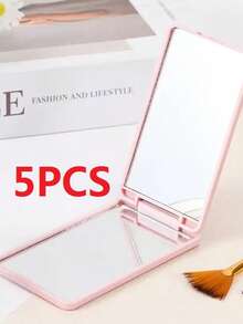 This Simple, Square, Portable Folding Makeup Mirror Features A Lightweight Flip-Top Design That Fits Easily Into A Small Bag For Touch-Ups Anytime. The Double-Sided High-Definition Mirror Clearly Reflects Your Entire Face. The Rounded Edges Are Gentle On Your Hands During Everyday Use. A Must-Have For Commuters, Business Travelers, And Students Living In Dormitories. - Multicolor - View 17