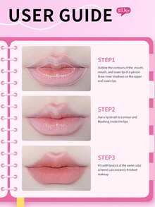 Life Girls 1pc Matte Finish Long-Lasting Non-Smudge Double-Ended Lip Liner Pencil, Natural Color Lip Contour Definition - Multicolor - View 6