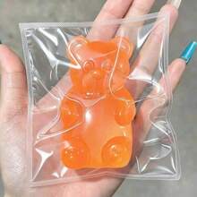 1pc Multicolor Gummy Bear Squishy Toys, Clear Jelly Slow Rising Stress Relief Fidget Toys, Cute Squeeze Sensory Toys For Students Office Desk Home Travel, Birthday Christmas Easter Gift - Multicolor - View 13