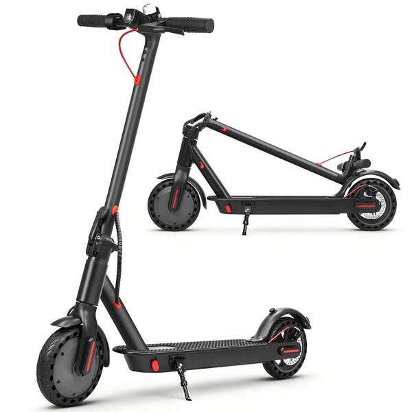 Electric Scooter For Adults, Up To 19 Mph, 19 Miles Range & 264 Lbs Load, Aluminum Alloy E-Scooter With 350W Motor, Foldable Escooter With Dual Braking System
