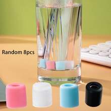 Punta de Pajita de Silicona Reutilizable - Funda Protectora Multicolor para Pajitas de Acero Inoxidable de 10mm de Ancho, Adecuada para Decoraciones de Cocina y Fiestas Festivas - 10 mm de diámetro interior - Ver 8