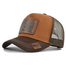 Polo de golf , Gorra de golf, Gorra de golf, Gorra de golf, Para hombre, Para mujer, Gorra con visera, Sombrero de sol para mujer, Gorra de béisbol de malla con pico de pato y etiqueta de cuero LA Tractor, Gorra con visera bordada, Gorra de malla para verano con protección solar 2026 - CM678-35 Café y Verde - Ver 20