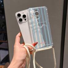 Étui de téléphone pratique avec lanière réglable et bandoulière, coque de protection antichoc en TPU pour iPhone 11/12/13/14/15/16/17 Pro Max, convient comme cadeau d'anniversaire et de Noël pour les couples, les femmes, les filles, les petits amis, les petites amies et les adolescentes - Multicolore - Voir 5