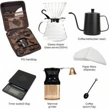 Pour Over Coffee Maker Set, All In One Portable Coffee Maker, Home Brewing And Travel, Coffee Lover - Multicolor - View 2