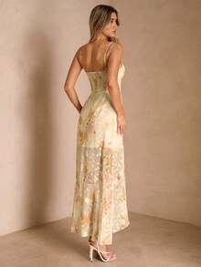 Vestido casual de mujer con estampado floral - Albaricoque - Ver 2