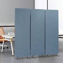 SanBouSi Blue Office Partition Room Divider Divider Screen 183*168cm Anti-Peeping Privacy Screen - Blue - 查看 1