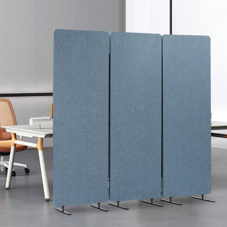 SanBouSi Blue Office Partition Room Divider Divider Screen 183*168cm Anti-Peeping Privacy Screen - Blue - 查看 1