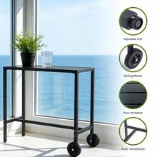Outdoor Dining Tables - Black - View 6