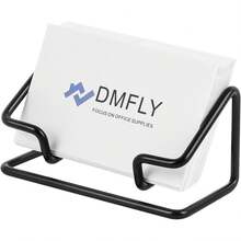 Business Card Holder Desk, Metal Cute Card Display Stand, Compatible With Various Countertops, Horizontal Black - Rose Gold - View 9