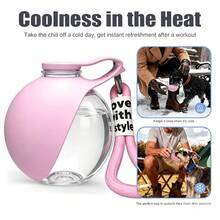 Dog Water Bottle With Bowl, Portable Dog Water Bottle With Silicone Bowl, Leak-Proof Pet Travel Tumbler For Walking Hiking, Foldable Dispenser For Puppies Outdoor - Nhiều màu - Xem 3