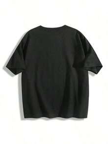 Camiseta de Cuello Redondo con Estampado de Consola de Juegos para Hombre, Ajuste Cómodo, Manga Corta Deportiva, Transpirable y Versátil para Verano y Primavera, Regalo Ideal - Negro - Ver 2