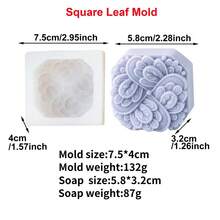 Molde deón de flores en relieve Hexagonal, molde de vela perfumada de flores redondas 3D, diseños florales, molde cuadrado de escayola paraón, decoración del hogar BB9F - Molde para jabón con forma de flor 2 - Ver 11