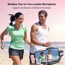 HITOZON Professional Wireless Lavalier Microphone For Smartphones, Plug And Play Wireless Microphone, Lavalier Microphone For Video Recording, Teaching, Interview, Podcast, Omnidirectional Wireless Condenser Recording Microphone For Vlog - Pink - View 8