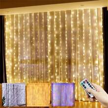 USB LED Fairy Curtain Lights, Remote Control Multiple Modes, Traditional Style, Indoor Atmosphere LED Lights, Christmas, Halloween, New Year Background Hanging Lights - USB Curtain Light Strings - View 3