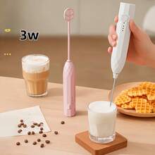 4-Color USB Rechargeable Handheld Milk Frother With 2 Whisk Heads And 3 Speed Settings, Suitable For Making Coffee And Tea At Home And Office, An Essential Cooking Tool - Multicolor - View 4