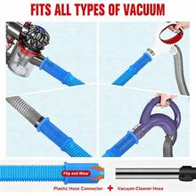 Universal Dryer Vent Cleaner Hose, Ultra-Slim 0.4" Inner Diameter & 0.73" Outer Diameter, Elastic Stretch Connector No Adapters Needed, Deep Lint & Debris Removal, Fire Safety Protection For Home, Multi-Purpose Cleaning Tool For Behind Appliances, Furniture Gaps & Sofa Cushions, Reusable Durable Material, Quick Operation No Professional Skills, Budget-Friendly Home Maintenance Essential - 查看 2