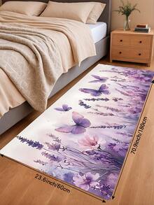 1 Set Floral & Butterfly Pattern Kitchen Mat, Made Of Diatomite With Absorbent, Anti-Slip, Anti-Stain, Quick-Drying Features. Suitable For Bathroom, Hallway, Entryway, Indoor/Outdoor Decor, Kitchen, Dining Room, Small Office/Home Office, Laundry Room - Multicolor - View 15