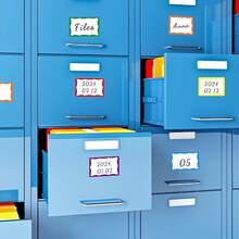 60/120pcs Colorful Adhesive Labels, Suitable For Writing Names, Scrapbooking, Moving Boxes, Gift Bags, Books, Notebooks, School, Office, Home, Kitchen - Rectangle - View 2