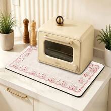 1pc Spring Floral Pattern Kitchen Countertop Mat, Washing Machine & Dryer Top Protective Pad, Diatomite, Washing Machine Dust Cover, Kitchen Accessories, Anti-Slip, Suitable For Laundry Room, Bathroom, Home & Room Decor - Spring Flowers - View 14