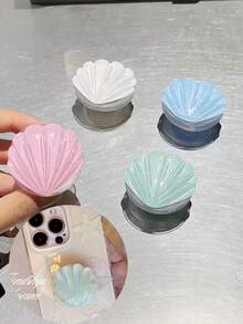 1 cái giá đỡ điện thoại từ tính hình vỏ sò INS, giá đỡ điện thoại bằng nhựa acrylic, giá đỡ điện thoại đệm khí gấp gọn di động dùng cho bàn làm việc - Nhiều màu - Xem 2