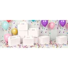 12/24pcs White Pointed Top Gift Boxes, 9.5*5*5 Inch Large Capacity Baking Cookie Lunch Boxes, Wedding Birthday Party Favor Boxes - View 2