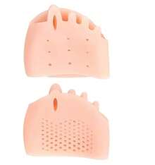 Protector de silicona para el antepié, unisex, transpirable, con diseño de panal que absorbe los impactos, antideslizante y anti-rozaduras, calcetín de silicona para tacones altos. - Blanco 1 par - Ver 9