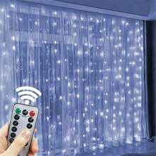 Bedroom Fairy Tale Window Curtain Lights, Christmas String Lights With 8 Modes USB Plug, Wall Hanging Fairy Lights With Remote Control, For Indoor Wedding Party Background Christmas Decor - USB Curtain Light - View 18