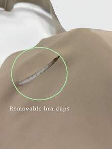 Plus Size Women's Solid Color Bra - Soft, Comfortable, Adjustable Straps - Camel - View 8