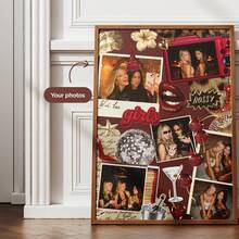 1 Personalized Photo Collage Template, Suitable For Friends Custom Poster, Custom Wall Art, Sisters Photo Album Poster Template Image Customization, Perfect Gift For Friends Customizable Item - Multicolor - View 12