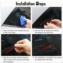 Edition Car Emblem,  Edition 3D Auto Car Emblem, Car Exterior Emblems Badge 3D Sticker Decal, 3D Fender Badge Decal Car Truck Replacement Fit For Bumper Window - Đen & Đỏ - Xem 6