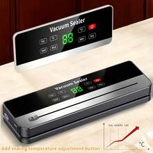 Electric Vacuum Sealer, Kitchen Food Sealer, Built-In Cutter, Dry & Wet Food Vacuum Packaging Machine - Multicolor - View 7