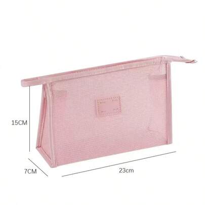 1 túi đựng mỹ phẩm lưới nylon dung tích lớn, túi đựng đồ trang điểm nhiều lớp thoáng khí, túi đựng đồ vệ sinh cá nhân nhẹ, túi du lịch thời trang.