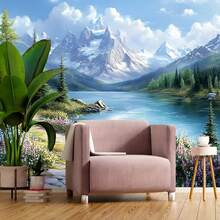 1PC Landscape, Floral, And Seascape Tapestry-Polyester Boho Tapestry Wall Hanging For Living Room, Retro Or Modern Room Decor, Party Backdrop, Photography Studio Wall, Wall Art, Multiple Sizes Available, Hand Wash Or Machine Wash - Multicolor - View 7