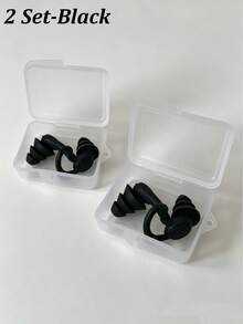 1/2Set Tapones para los oídos de silicona, Tapones para los oídos a prueba de sonido, Tapones para los oídos impermeables de tres capas para nadar, Reducción de ruido ultra fuerte, Tapones para dormir, Tapones para siestas en la oficina, Tapones para dormir a prueba de sonido, Suministros para siestas, Suministros de viaje - Con caja de almacenamiento Accesorio esencial de viaje Accesorio de viaje esencial Suministro esencial de vacaciones Suministro de viaje de vacaciones Mochila Suministros escolares Suministros de estudio - Multicolor - Ver 19