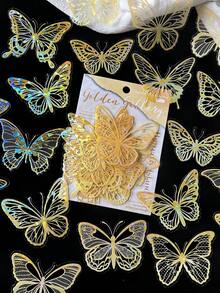 20pcs Vintage Butterfly & Shell Decorative Stickers, Creative Aesthetic Scrapbooking Stickers For Journals, Gifts, DIY Decoration, School Supplies - 2. Ballet Music - View 6