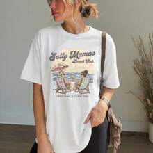 Salty Mamas Beach Club S1Hirt Retro Coastal Mom Messy Bun Ocean Runs Graphic Bella C1Anvas T1S1Hirt Summer VaC1Ation Rel Mom Gift S1Hirt220G Man Al1 Godn Spine, 220G A1DA For Stability. The Styling A1DA1 Is Suitable For All Identities, Both Male And Female. Fabric S 1 Fabric C 1ality, Practical In Any Combination A1JE, Soft To The Touch But Designed For Permanence. Fresh Blouses, Fall Suits, VaC1Actions, Mexican Themed, 2026 World Cup Themed Dresses - 白色 - 查看 1