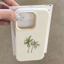 Funda para Celular con Estampado de Moda 20261pc, Estilo Vacacional, Material TPU, Diseño de Cocotero de Verano, Compatible con Teléfonos, Regalo de Primavera, Versión Internacional, No la Versión Nacional - Blanco - Ver 4