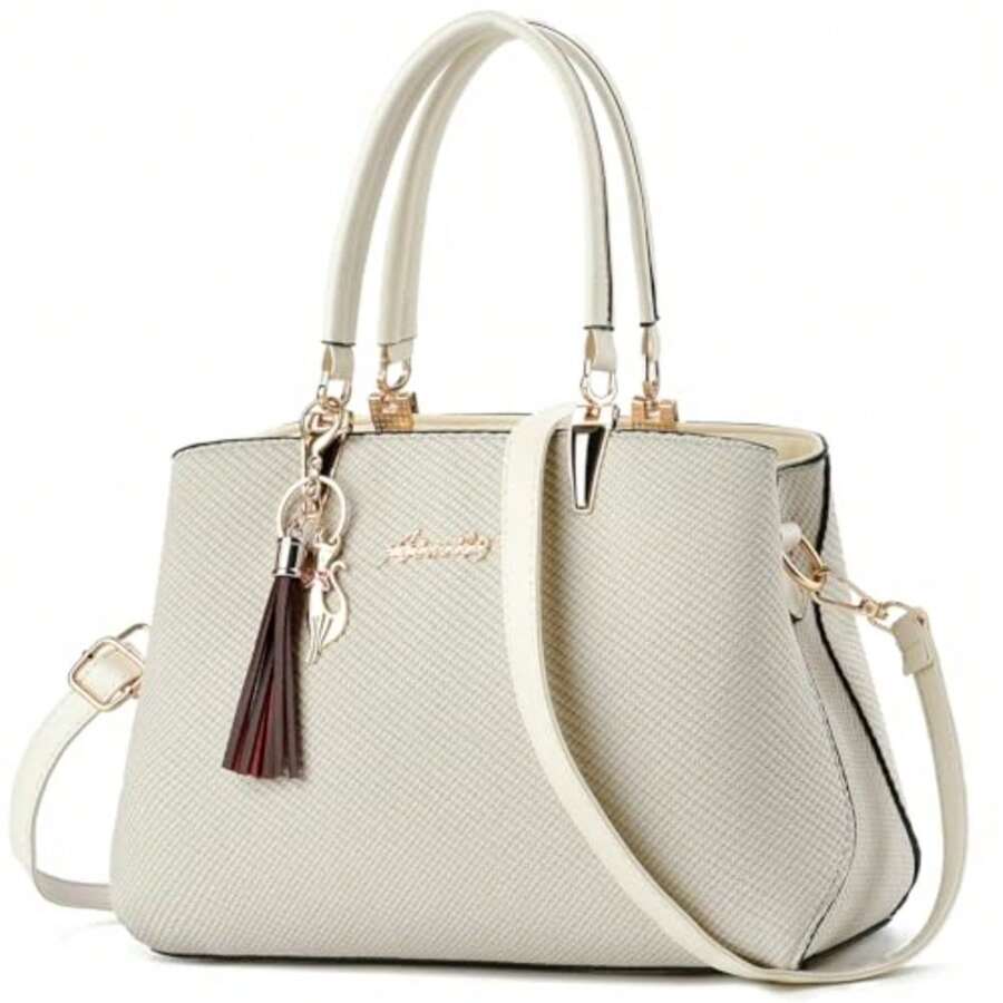 ALARION Womens Purses And Handbags Shoulder Bag Ladies Designer Satchel Messenger Tote Bag - 1-奶油灰Bw - 查看 1