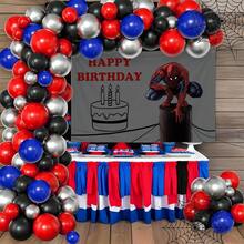 2pcs Marvel Spider-Man Birthday Backdrop Superhero Happy Birthday Party Banner Outdoor Garden Yard Grass Photography Background Wall Hanging Decoration Theme Party Photo Booth Props Studio Backdrop For Fans Celebrations Indoor Room Decor - Nhiều màu - Xem 2