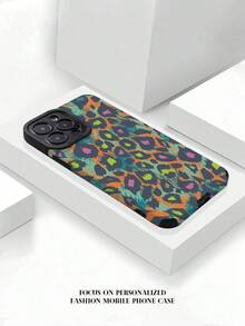 Fundas protectoras antiimpacto con estampado de leopardo multicolor, estilo vibrante y moderno, compatible con iPhone 17/17 Pro/17 Pro Max/17 Air/16/15/14/13/12/11 Pro/11 Plus/11 Pro Max/XR/X/XS/XS Max y Galaxy S21/S22/S23/S24/S25/S26, ideal para regalos y uso diario. - Gris - Ver 3